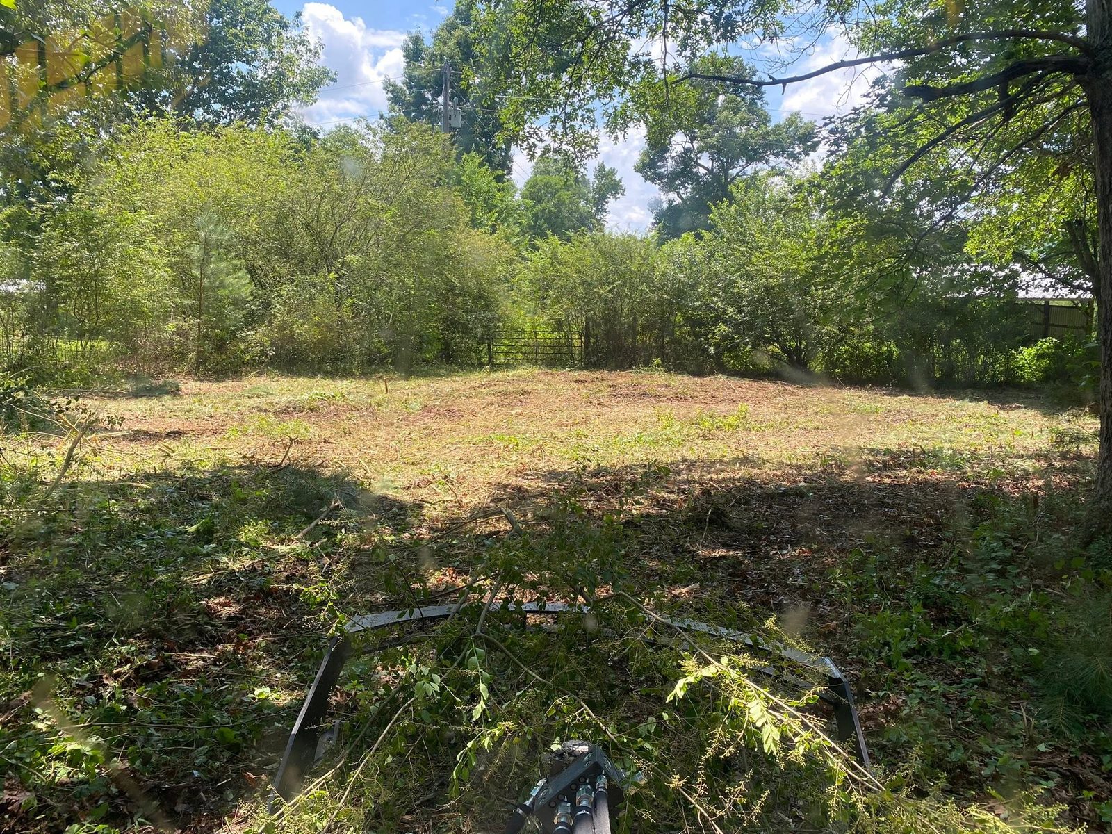 Cleared open field and lot after brush removal